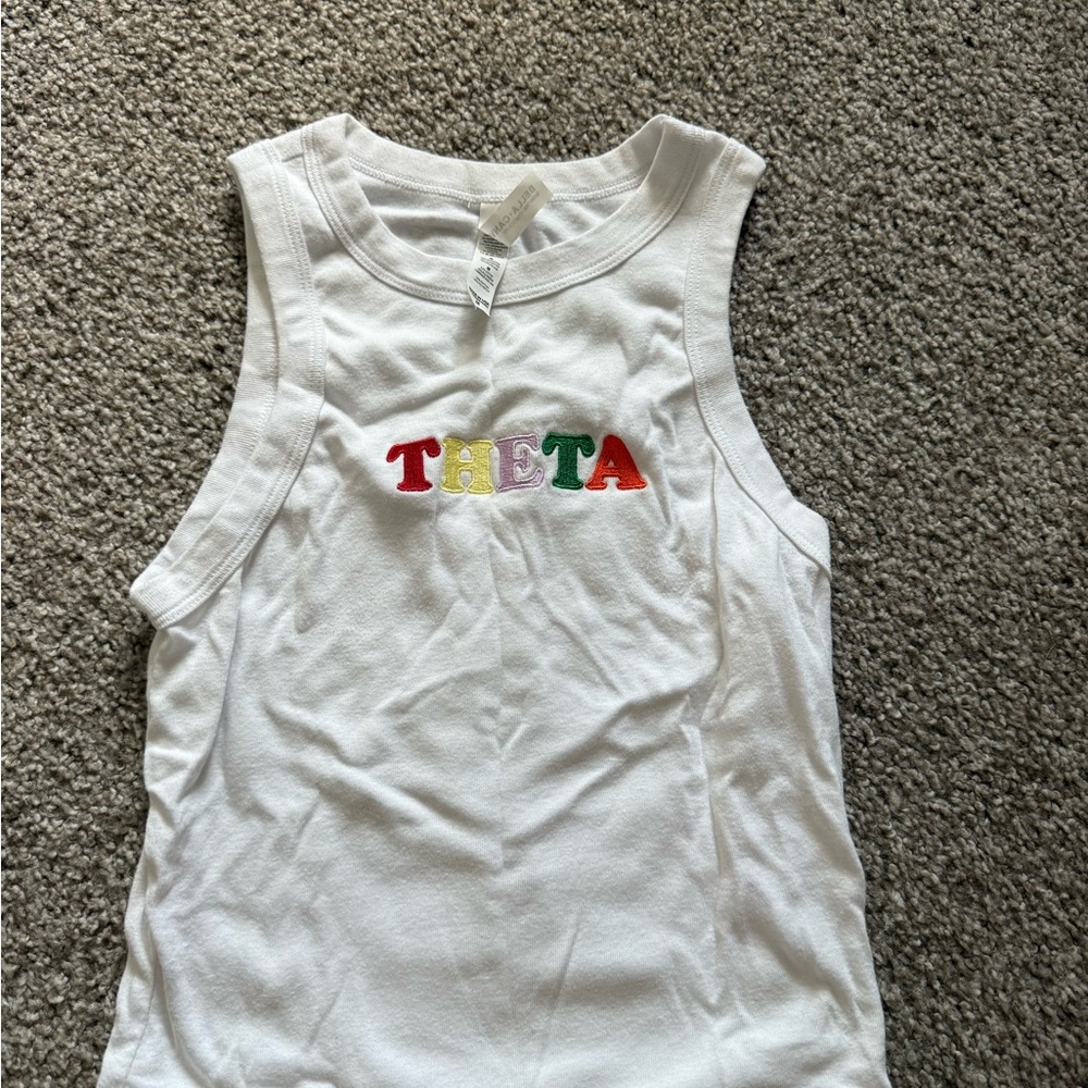 Women’s Kappa Alpha Theta Sleeveless Top with Colorful Embroidery
